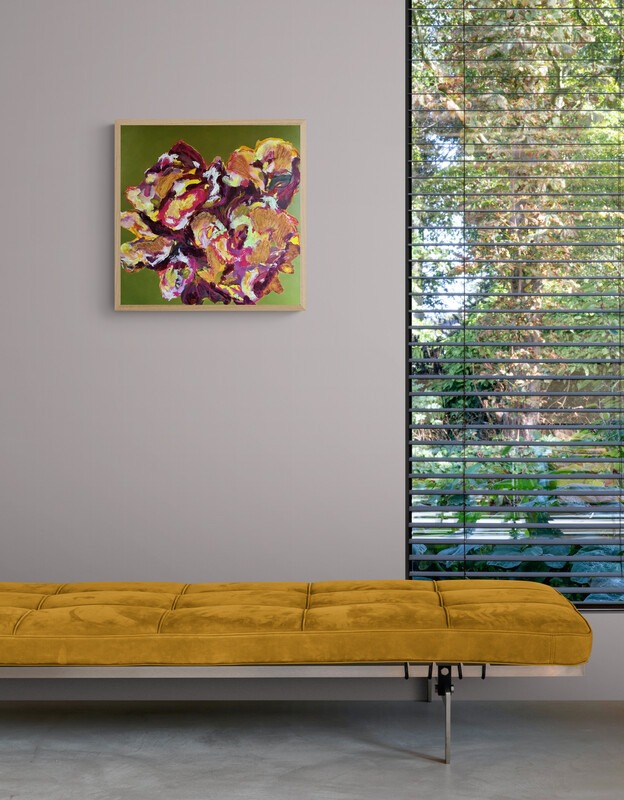 Interior with painting of wild flower