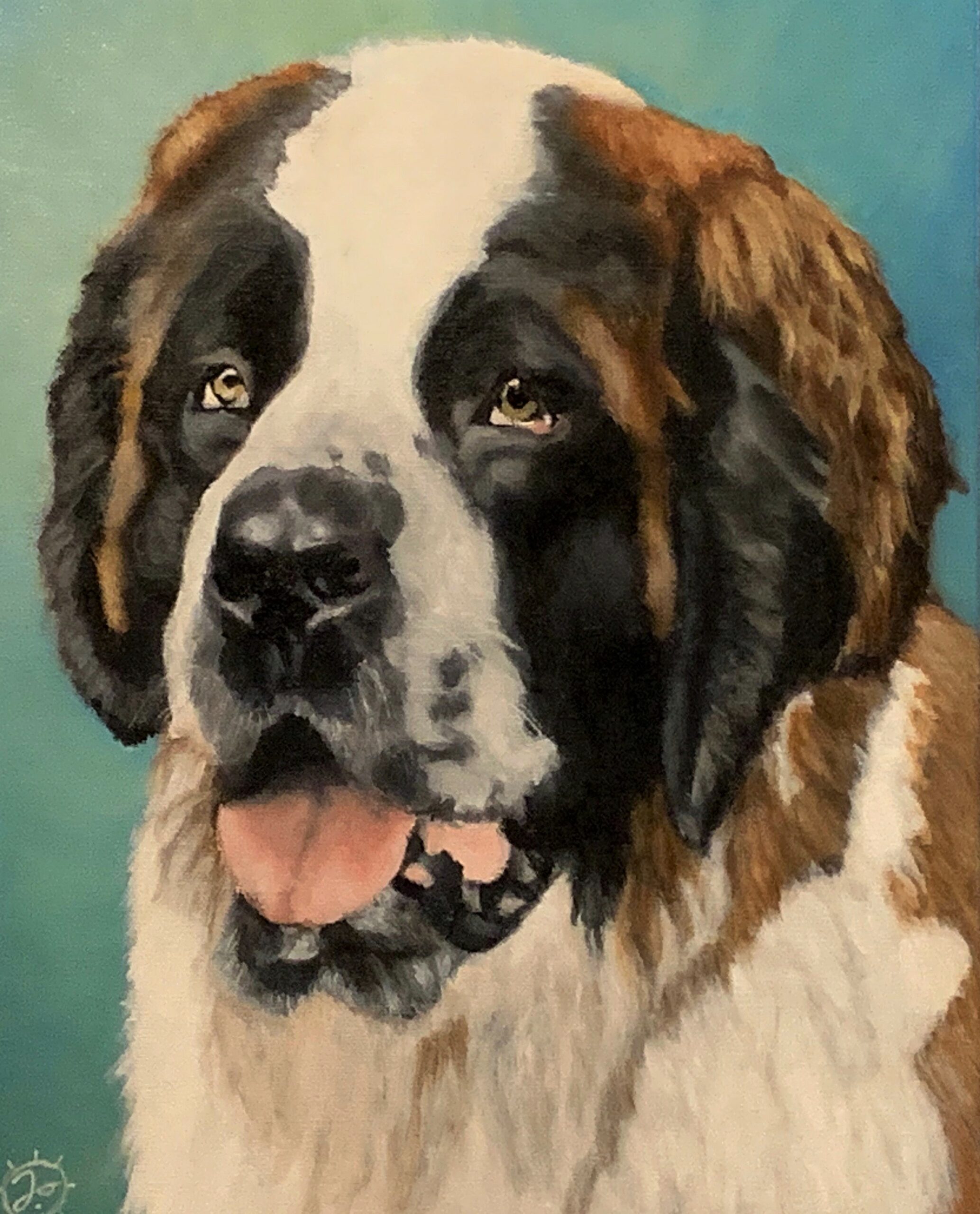 Painting Bernard Senner dog female