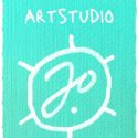 Logo of ArtStudioJo white text on blue background